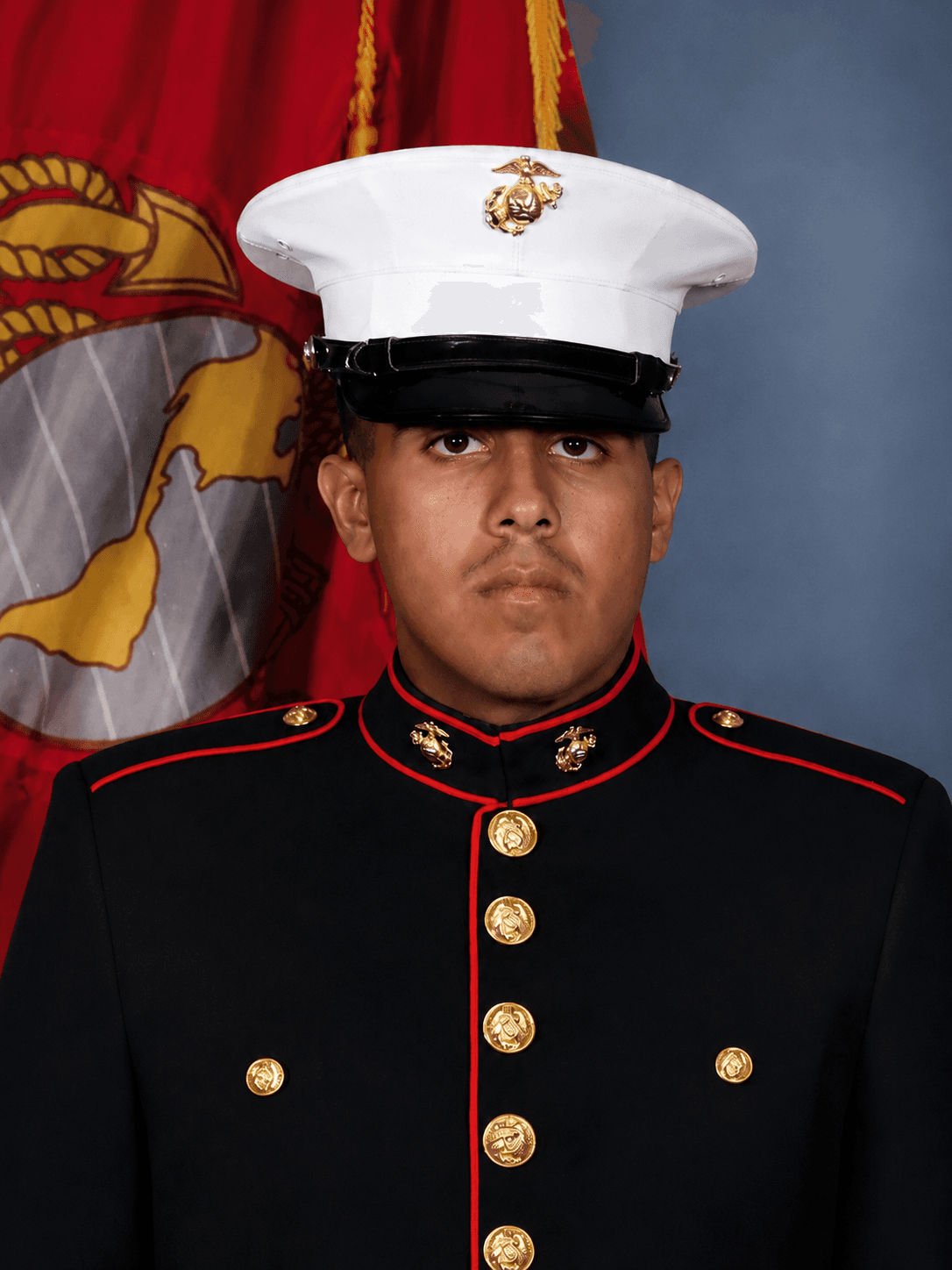 Frank A. Bratcher in United States Marine Corps dress blue uniform
